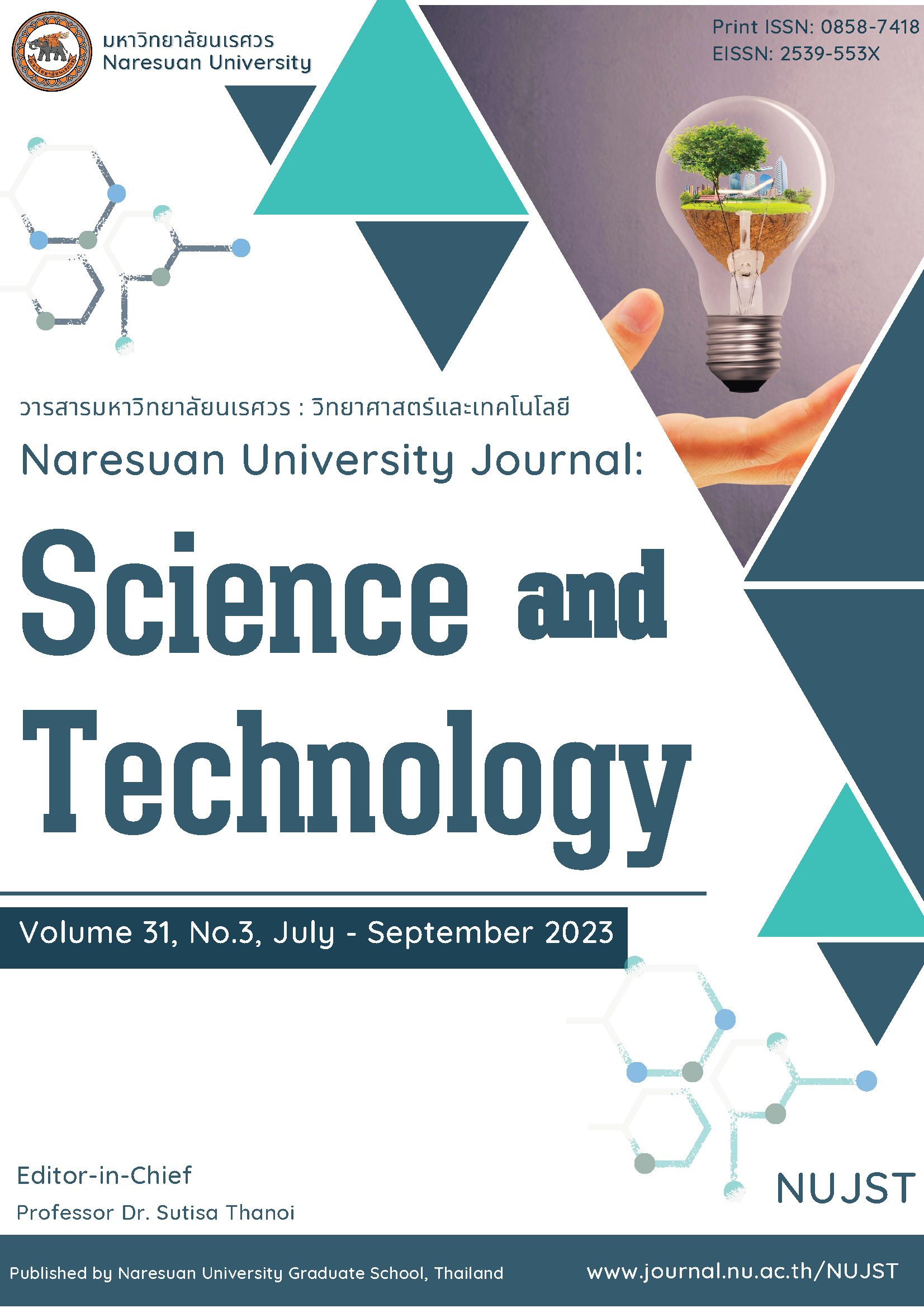 Naresuan University Journal: Science and Technology : Vol.31 No.3 (2023): July-September 2023